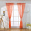 Snowflake Voile Curtains Silver Foil Print Pair 6