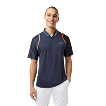 (S, Night Blue) Lacoste Mens Contrast Detail Polo Shirt