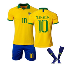 Football jersey set for child and adult Brazil home away