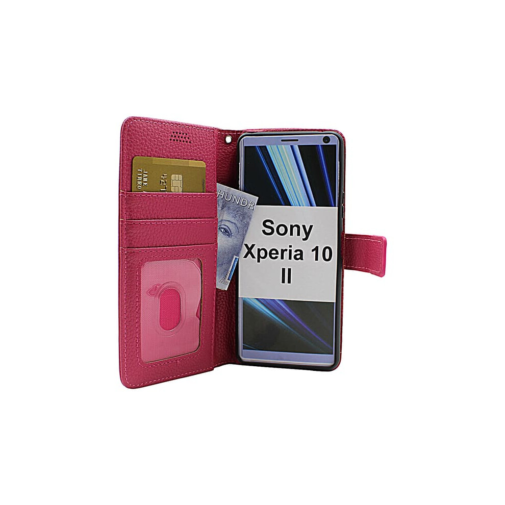 Stand Case Wallet For Sony Xperia 10 Ii Hot Pink 962125814606
