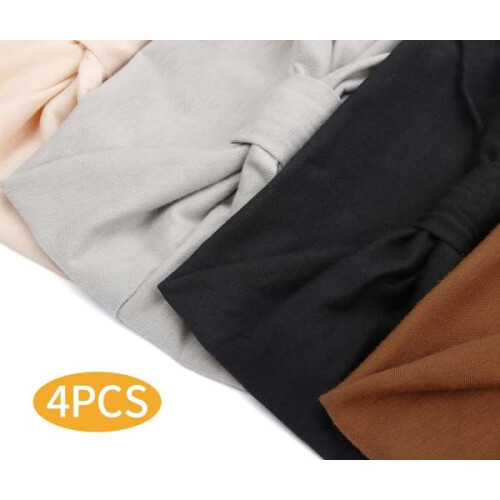 Women's wide elastic headbands for running yoga 4-pack 1