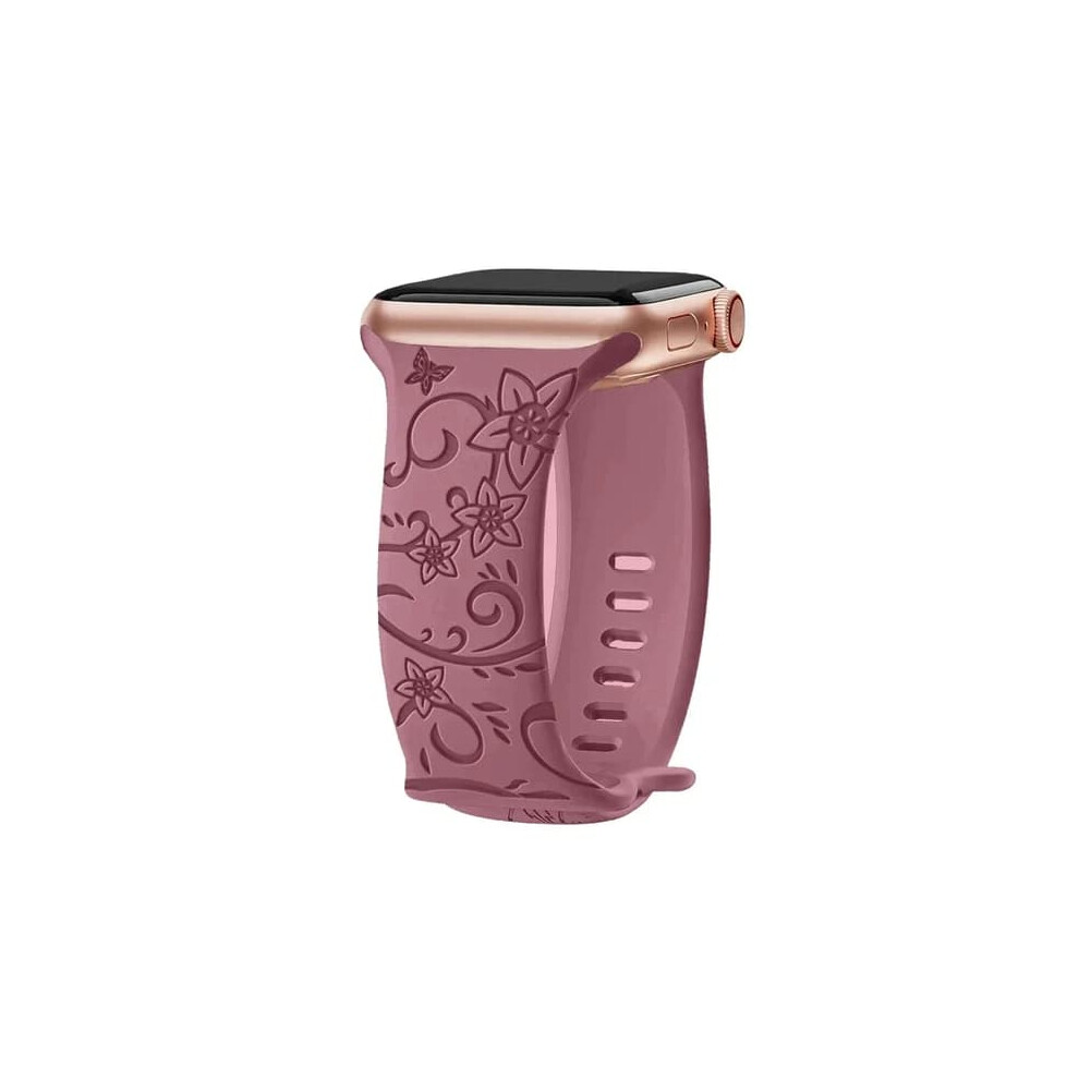 Engraved Flower Apple Watch Band 49Mm 46Mm 44Mm 42Mm 41Mm 962125794724