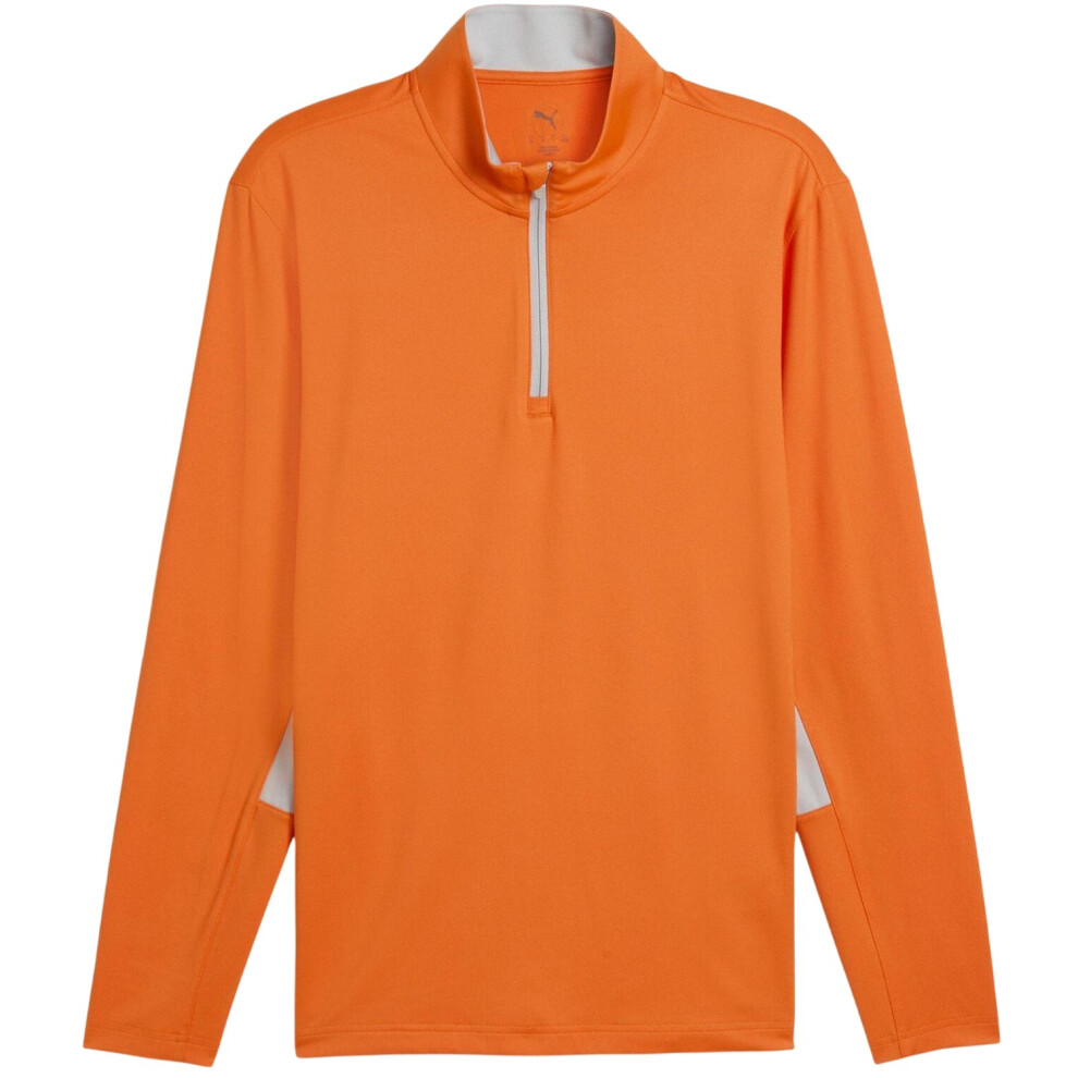 Puma (Xl, Orange) Mens Pure 2.0 Quarter Zip Golf Midlayer