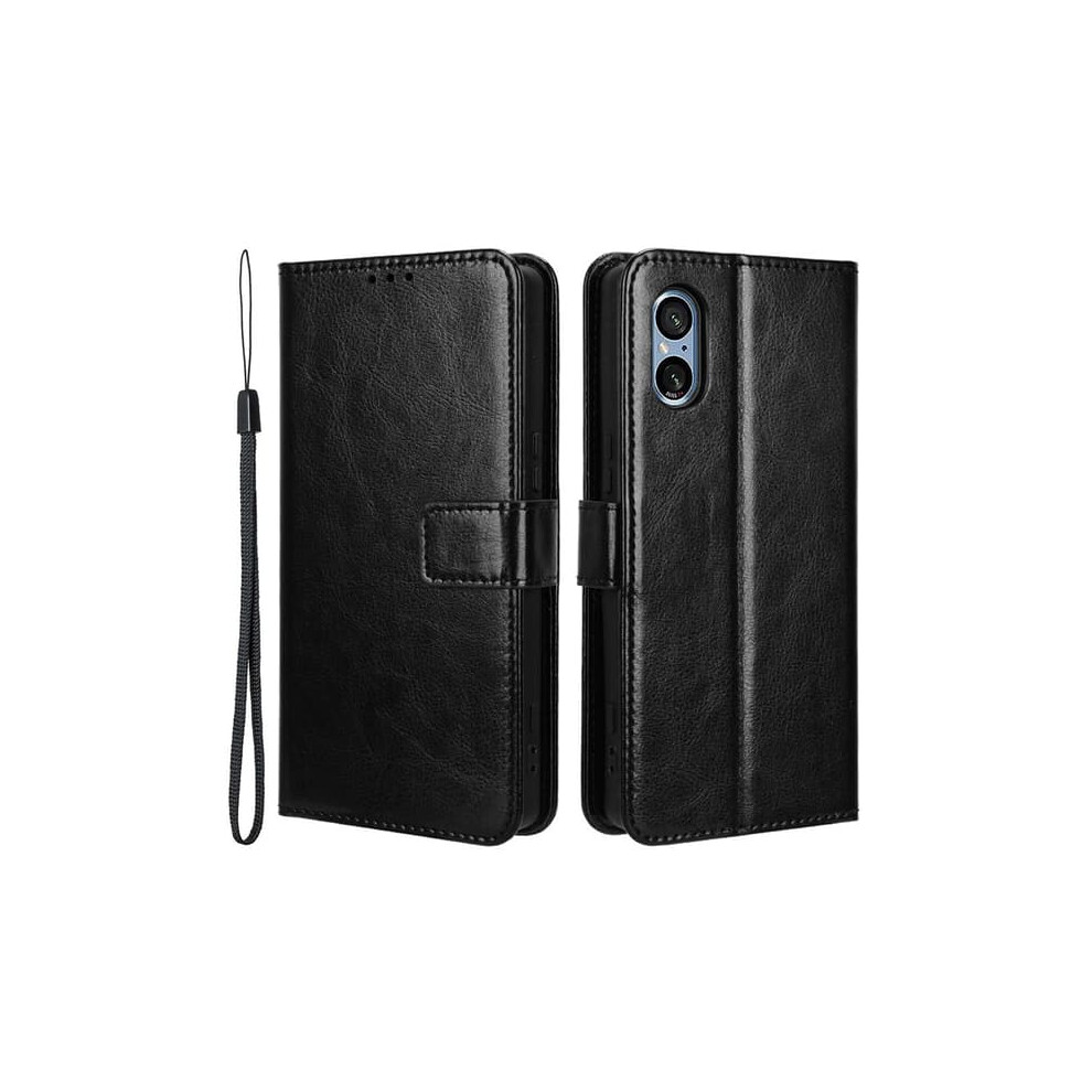 Skalo Sony Xperia 5 V Wallet Case Pu Leather Black 962125813913
