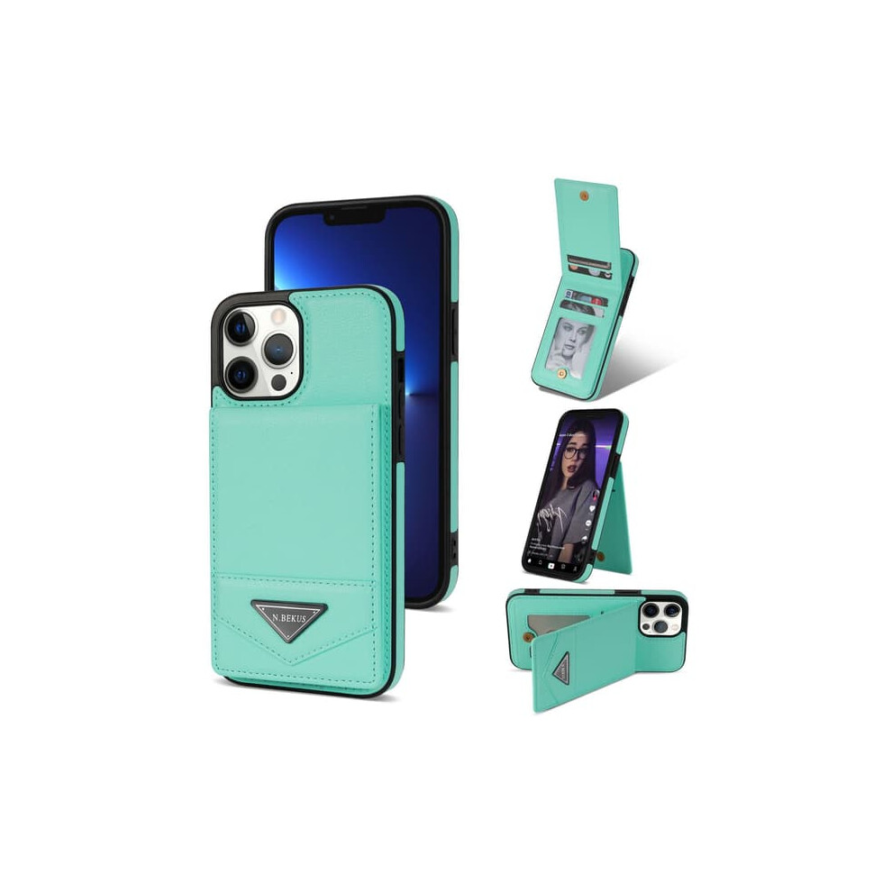 Iphone 15 Case With Card Slot And Stand Green 962125813838