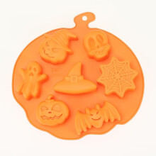 Halloween silicone candy mold pumpkin ghost bat 6 pcs
