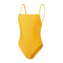 (16 UK, Yellow) Speedo Womens/Ladies Embroidered Logo One Piece Swimsuit