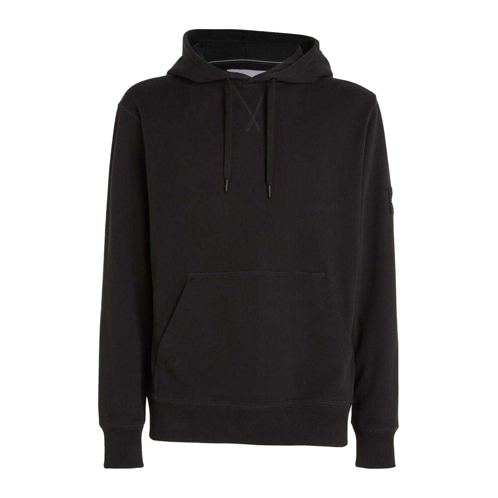 Calvin Klein (Xs, Black) Mens Monogram Badge Hoodie