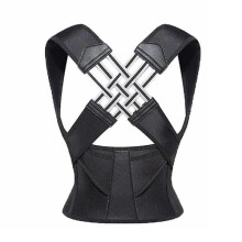 Posture Support Belt Lumbar Shoulder Brace Black M