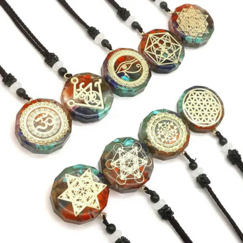 7Chakra Orgone Hanger met Natuurstenen Rechthoekig 2