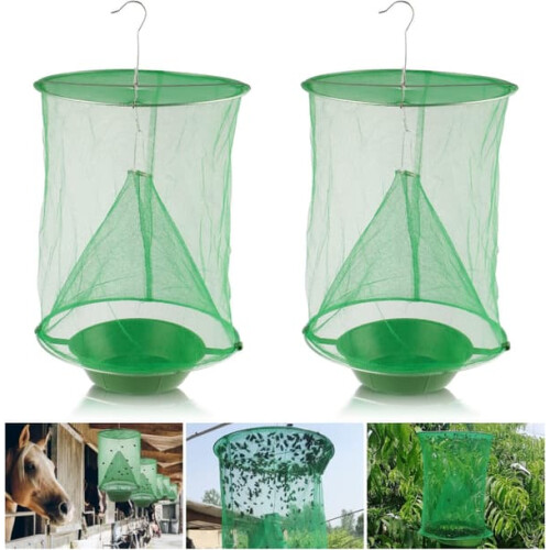 Hanging Fly Trap Cage Net Outdoor 2 pcs