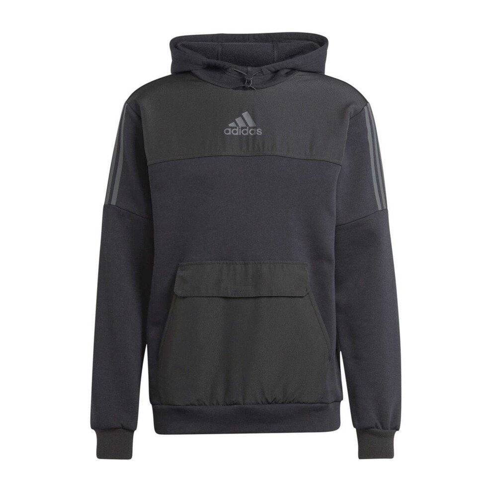 Adidas (Xl, Black) Mens Utility Logo Hoodie