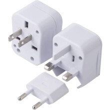 Travel Adapter EU Universal 3-in-1 White
