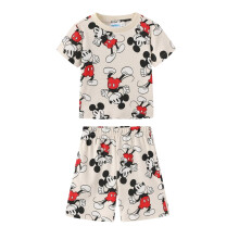 (5-6 Years, Beige) Disney Baby Mickey Mouse All-Over Print Short Pyjama Set