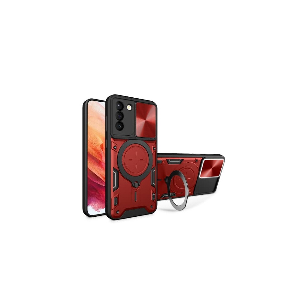 Samsung Galaxy S21+ 5G Case Cd Texture Magnetic Holder Red 962125803730