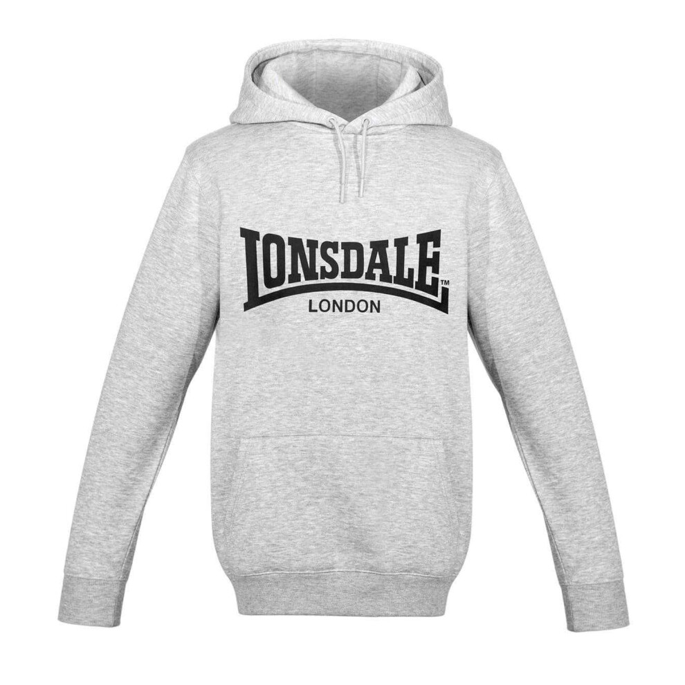 Lonsdale (Xxl, Grey Marl) Mens Essential Oth Hoodie