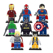 Σετ 8 τεμαχίων τουβλάκια Marvel Superheroes Building Blocks Μίνι φιγούρες δράσης Spider-man Κούκλες
