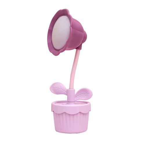 Jacenvly juleblomst skrivebordslampe USB genopladelig 2