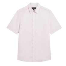 (XXL, Light Pink) Ted Baker Mens Baker Regular Short-Sleeved Shirt