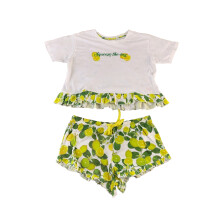 (10 UK S, White/Yellow) Brave Soul Womens/Ladies Lemon Short Pyjama Set