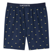 (XXL, Navy) Lacoste Mens Poplin Repeat Logo Pyjama Shorts