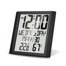 Digital wall clock with 8.6-inch HD display, calendar and