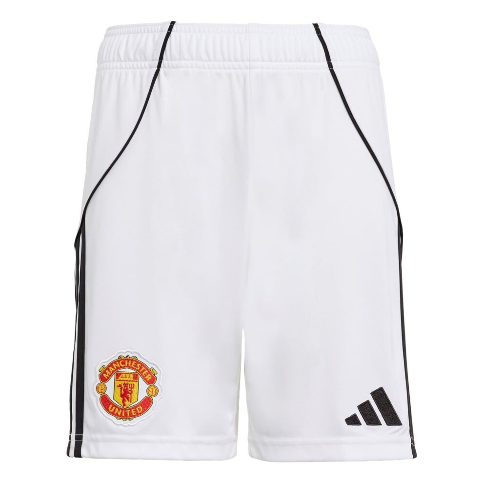 Adidas (13 Years, White) Childrens/Kids 2025/2026 Manchester United Fc Football Shorts