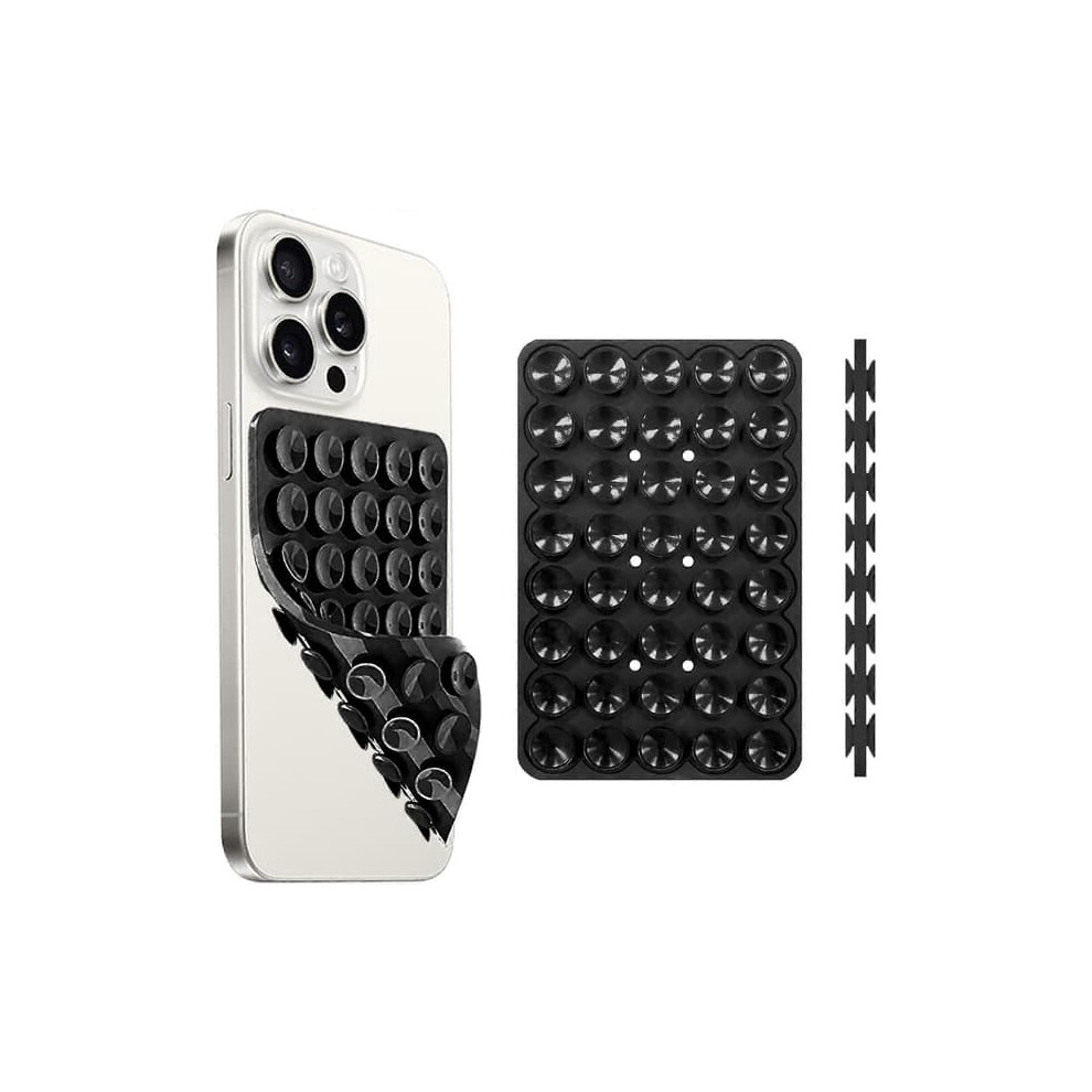 Silicone Suction Cup Phone Mount Double-Sided Black 900223931764