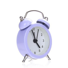 Alarm Clock Silent Alloy Stainless Steel Purple