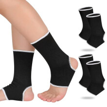 Kids Ankle Support Compression Socks Black 2 Pairs
