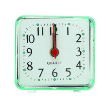 Mini Alarm Clock with Night Light Green Battery Powered