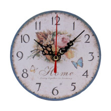 Beach Theme Wall Clock Battery Operated Silent Round