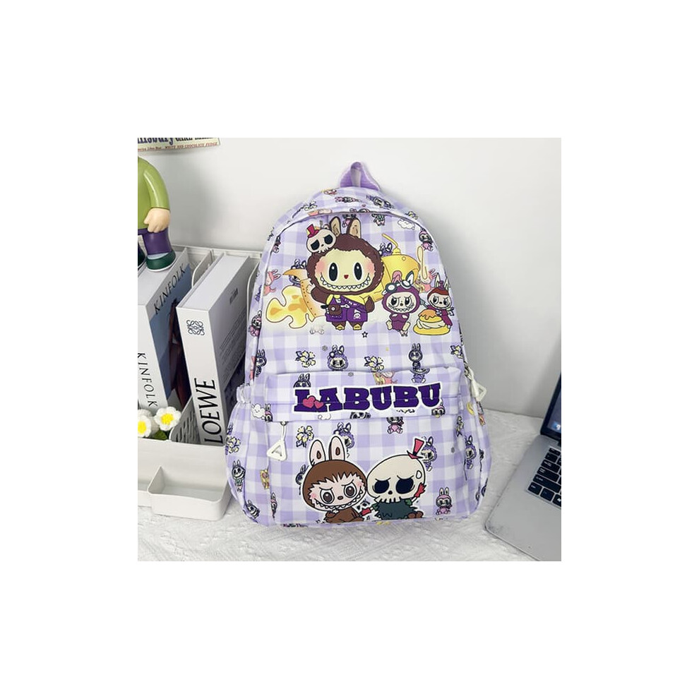 Monster cartoon backpack for kids purple 33x27x12cm