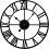 Black Wall Clock with Roman Numerals 40 cm 1