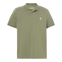 (M, Green) Timberland Mens Oyster River Logo Cotton Polo Shirt