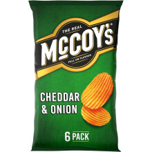 McCoy's Cheddar & Onion Multipack Crisps 6 Pack