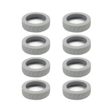 Luggage Wheel Covers Grey 8 pcs