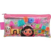 Gabby's Dollhouse pencil case transparent multicolour