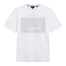 (S, White) Ted Baker Mens Box Logo Regular T-Shirt