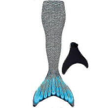 Adult mermaid tail with monofin blue M