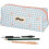 Pink checkered pencil case with bow 1 pack 1
