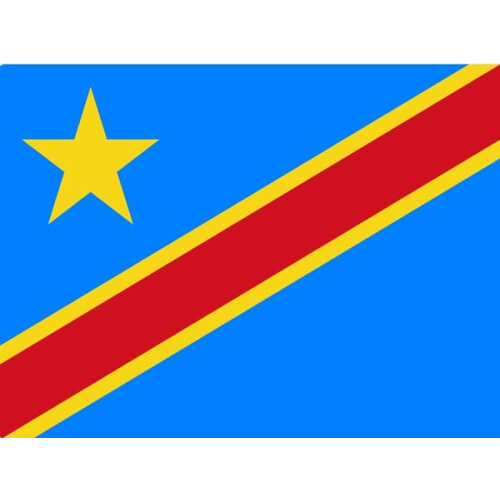 Congo-Kinshasa flag rectangular 1 piece