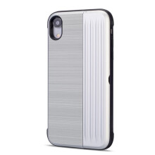 EXXO protective case for iPhone XS Max with card slot silver