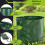 Garden Waste Bag Foldable 500L Polypropylene Green 3