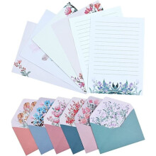 Floral Stationery Set with Envelopes 24 Sets