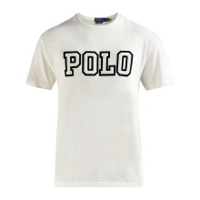 (S, White) Ralph Lauren Mens Logo Jersey Cotton Classic T-Shirt