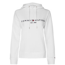 (12 UK, White) Tommy Hilfiger Womens/Ladies Essential Embroidered Logo Hoodie