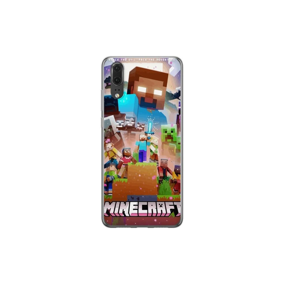 Huawei P20 Transparent Case Minecraft Design 900223946737