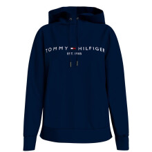 (12 UK, Sky Blue) Tommy Hilfiger Womens/Ladies Essential Embroidered Logo Hoodie
