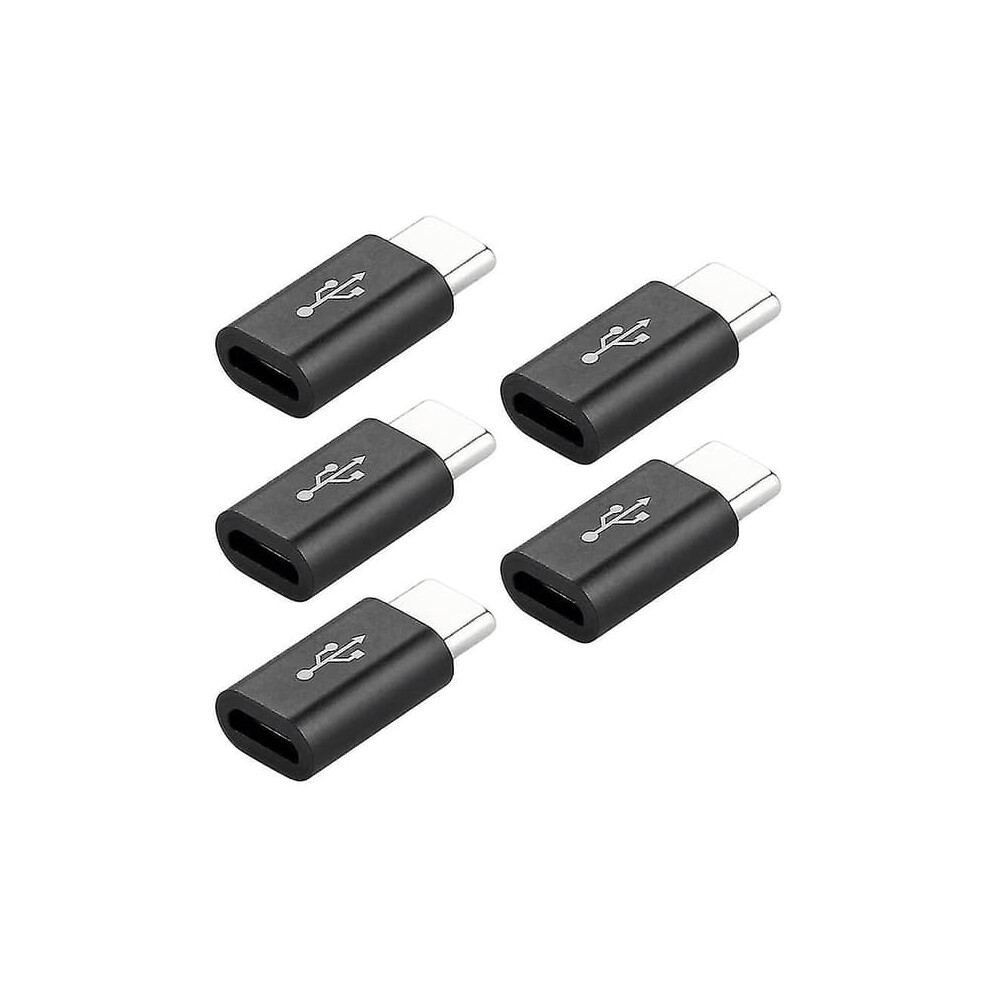 Micro Usb To Usb-C Adapter 5 Pcs Black 900223928511